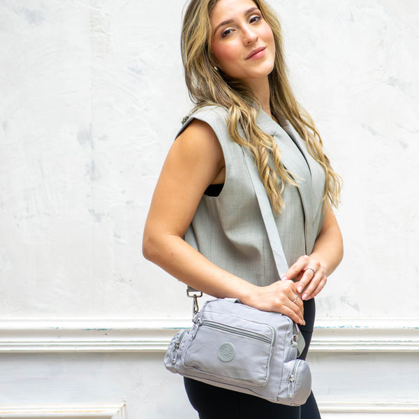 Bolso De Mano Wonderful Gris Perla.